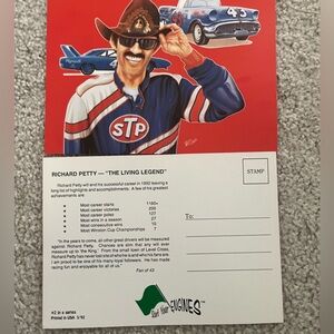 Vintage 1992 Richard Petty Nascar Postcard/Handout #2, Rare, 9 Blank In Total